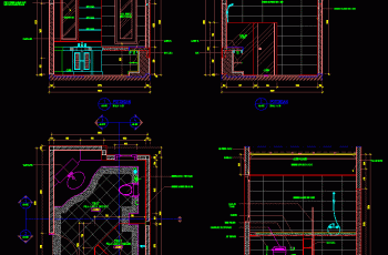 Desain Denah & Potongan KM/WC Shower + Rak Kaca + Wastafel.dwg