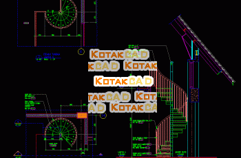 Desain Denah & Potongan Tangga Putar Besi.dwg