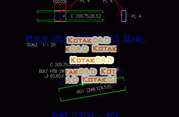 Gambar Detail Purlin Splice
