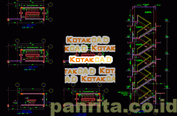 Desain Denah dan Potongan Tangga Gedung 4 Lantai.dwg