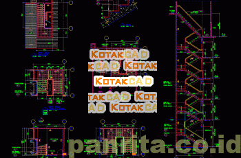 Desain Denah & Potongan Tangga Gedung 5 Lantai.dwg
