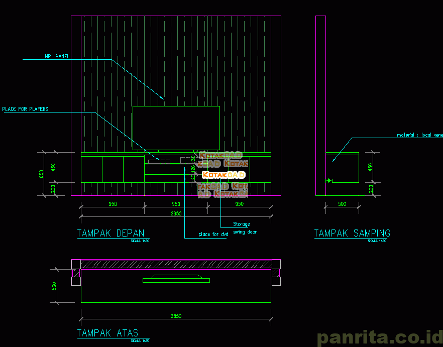 Desain Rak TV Cabinet.dwg - Panrita Space