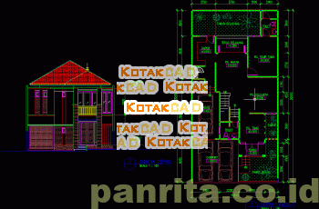 Desain Rumah Tinggal 2 Lantai 10×12 Meter.dwg