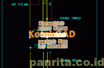 Gambar Detail Daun Pintu Double Triplex.dwg