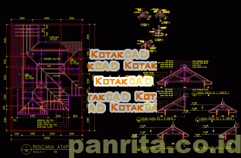 Gambar Detail Kuda-Kuda Kayu dan Rencana Atap.dwg