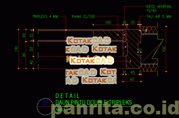 Detail Daun Pintu Double Tripleks.dwg