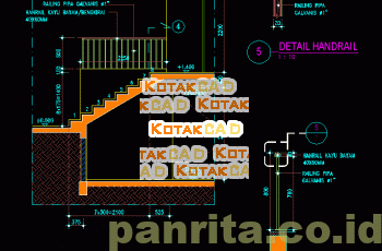 Gambar Detail Railing & Handrail Tangga.dwg