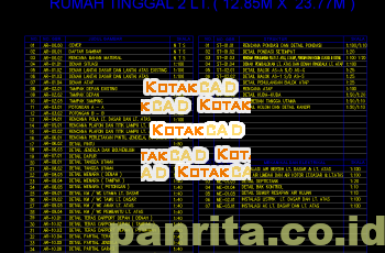 Download Daftar Gambar (List Drawing).dwg