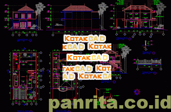 Download Desain Rumah Mewah 2 Lantai 10×15 Meter.dwg