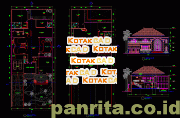 Download Desain Rumah Mewah 2 Lantai 20×36 Meter.dwg