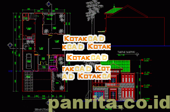 Download Desain Rumah 2 Lantai 10×14 Meter.dwg