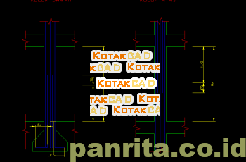 Download Gambar Detail Anker Pada Tulangan Kolom Atas dan Bawah.dwg