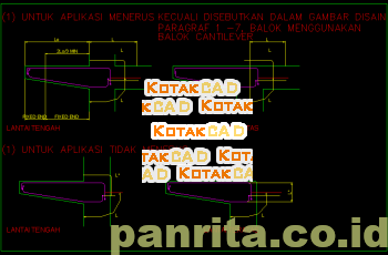 Download Gambar Detail Balok Kantilever.dwg