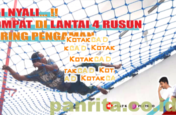 Jaring Penahan Jatuh Dari Lantai 4 Rusun